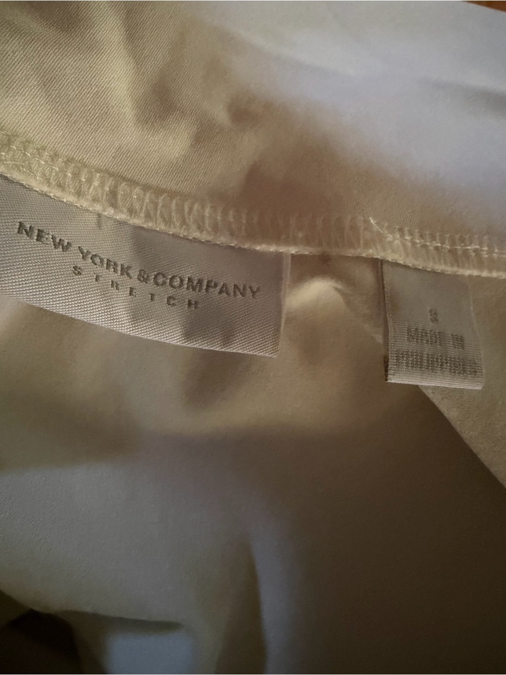 New York & Company white Stretch dress size s